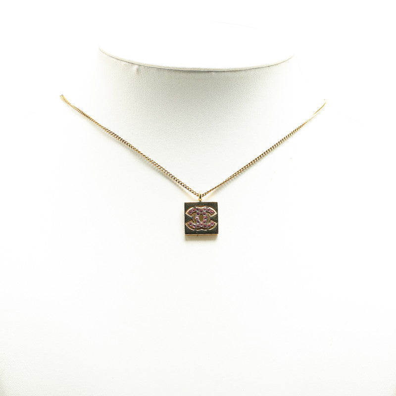 Chanel Vintage Coco Mark Rhinestone Necklace