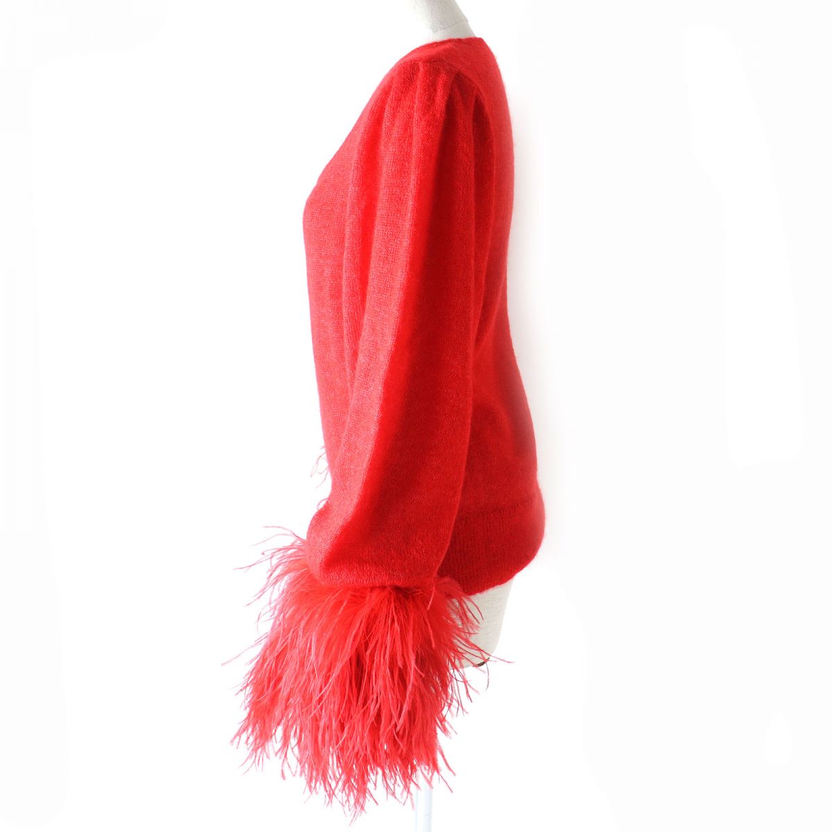 Gucci Mohair Silk Wool Feather Fur Sweater M