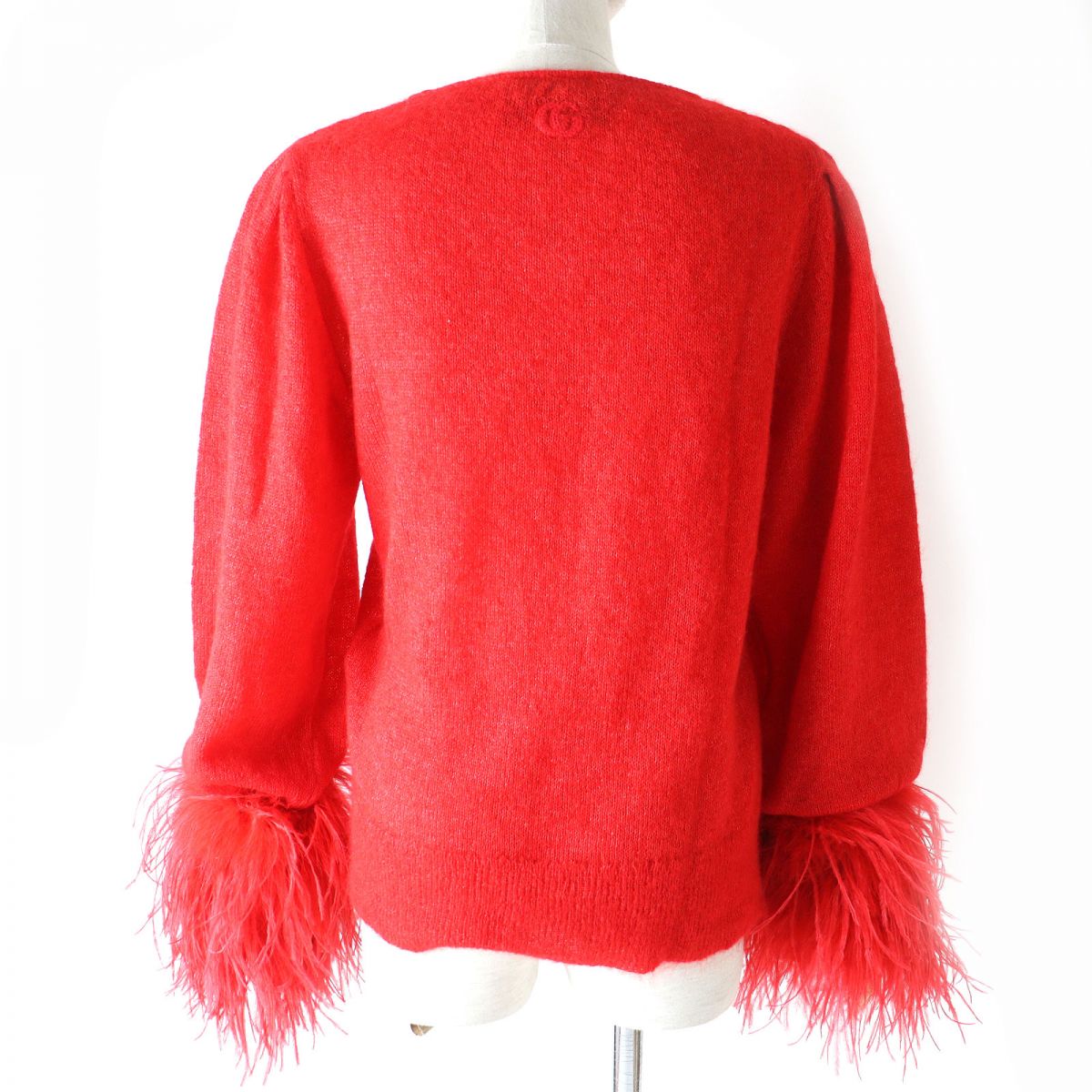 Gucci Mohair Silk Wool Feather Fur Sweater M