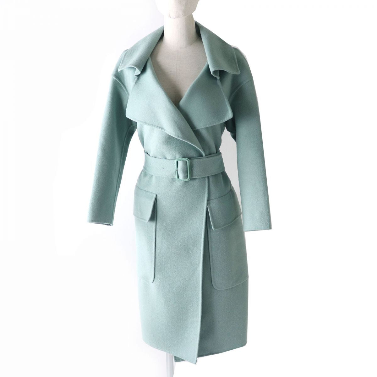 Burberry Women's Angora Wool Wrap Coat Size 34