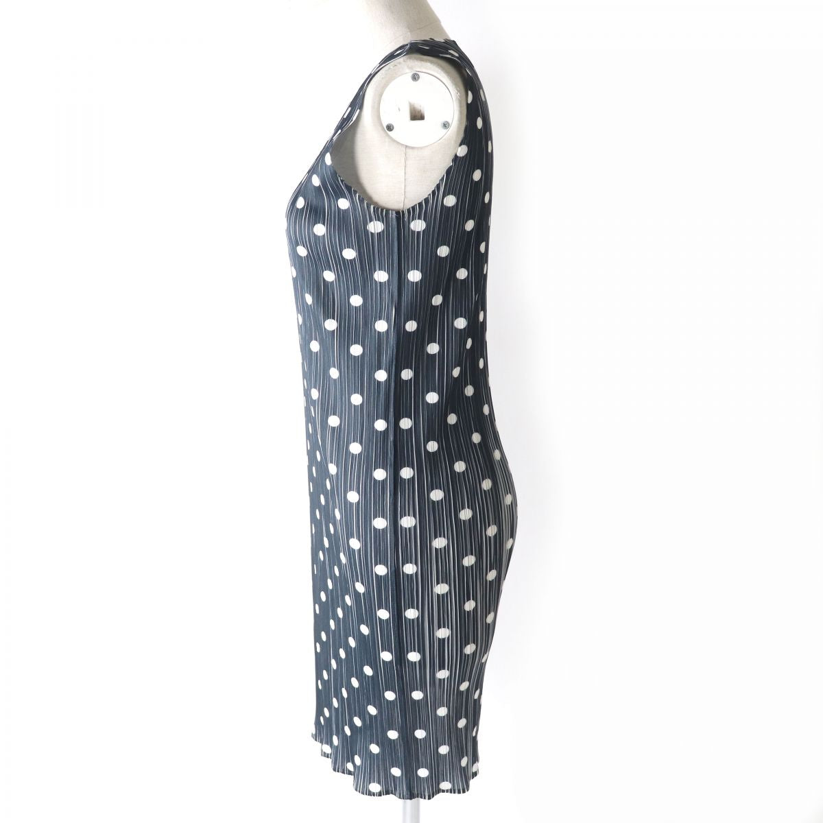 Issey Miyake Dot Pattern Sleeveless Dress