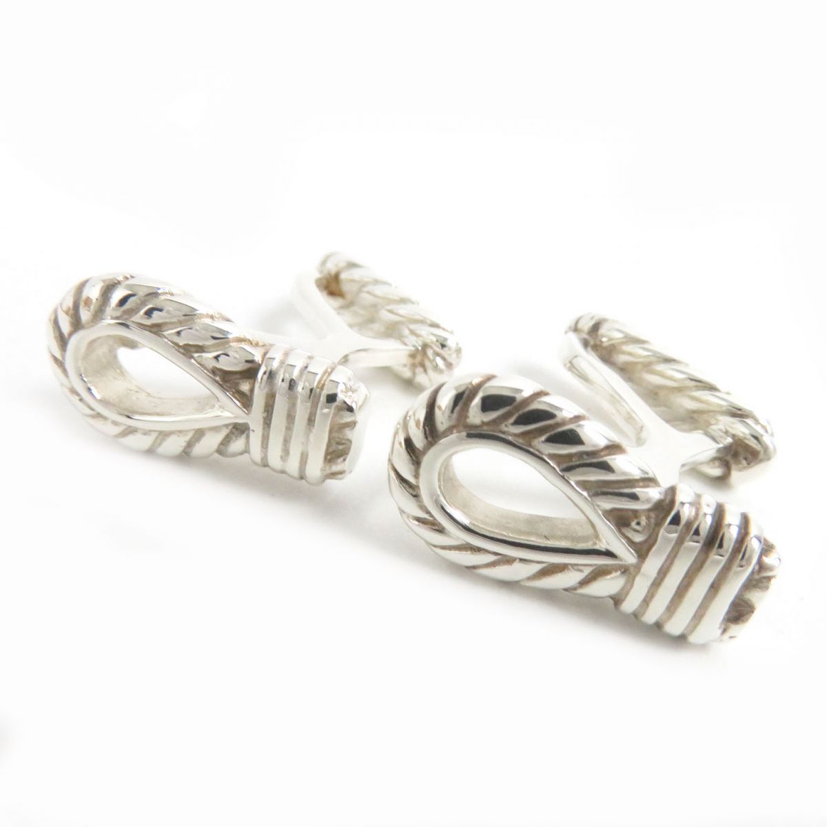 Hermes SV925 Rope Motif Cufflinks Silver