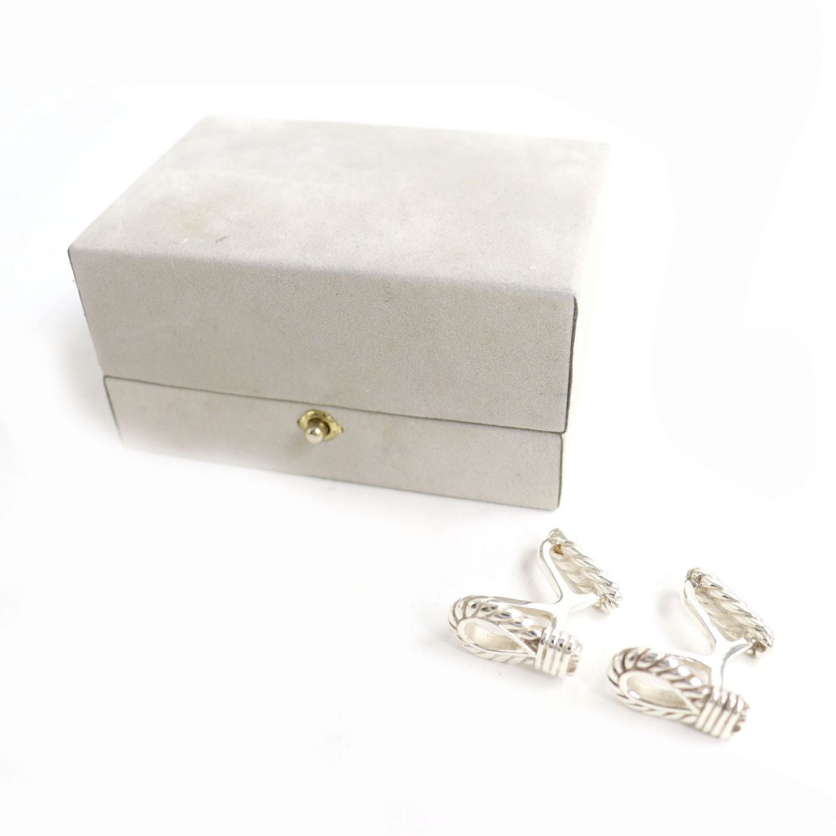 Hermes SV925 Rope Motif Cufflinks Silver