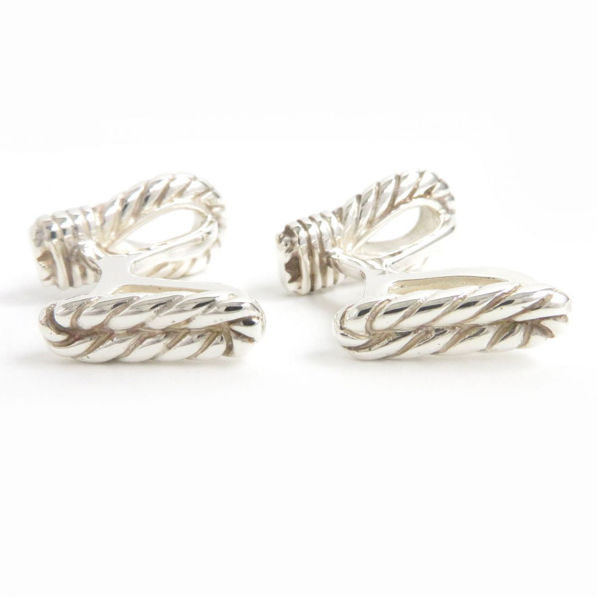 Hermes SV925 Rope Motif Cufflinks Silver