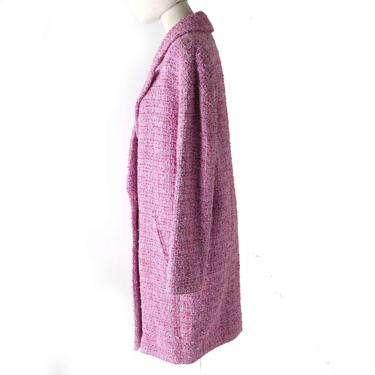 Chanel Tweed Coat Pink Size 36