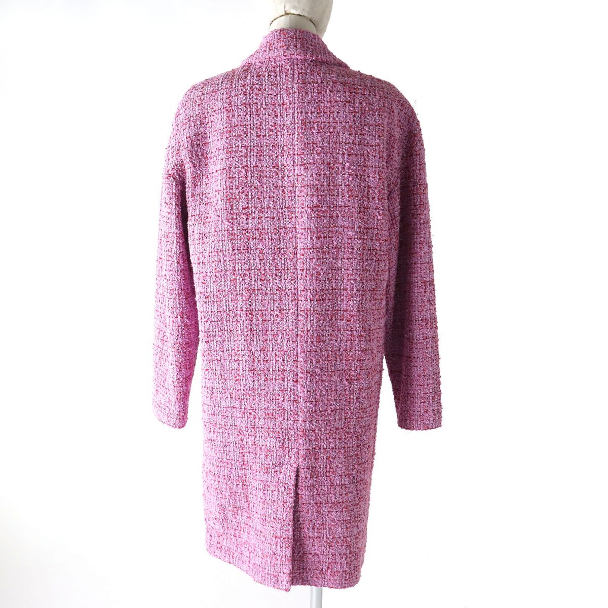 Chanel Tweed Coat Pink Size 36