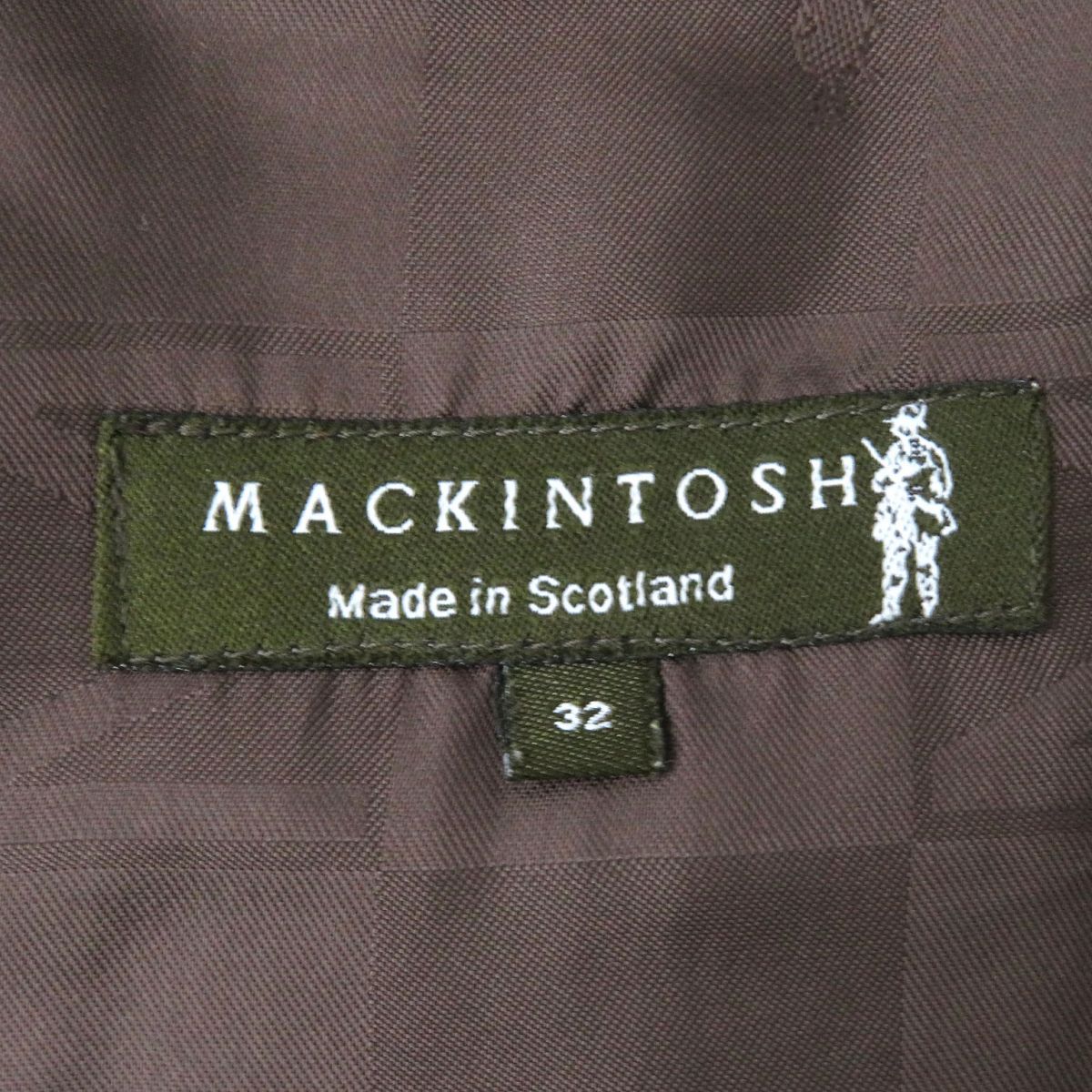 Mackintosh Wool Tweed Trench Coat Brown