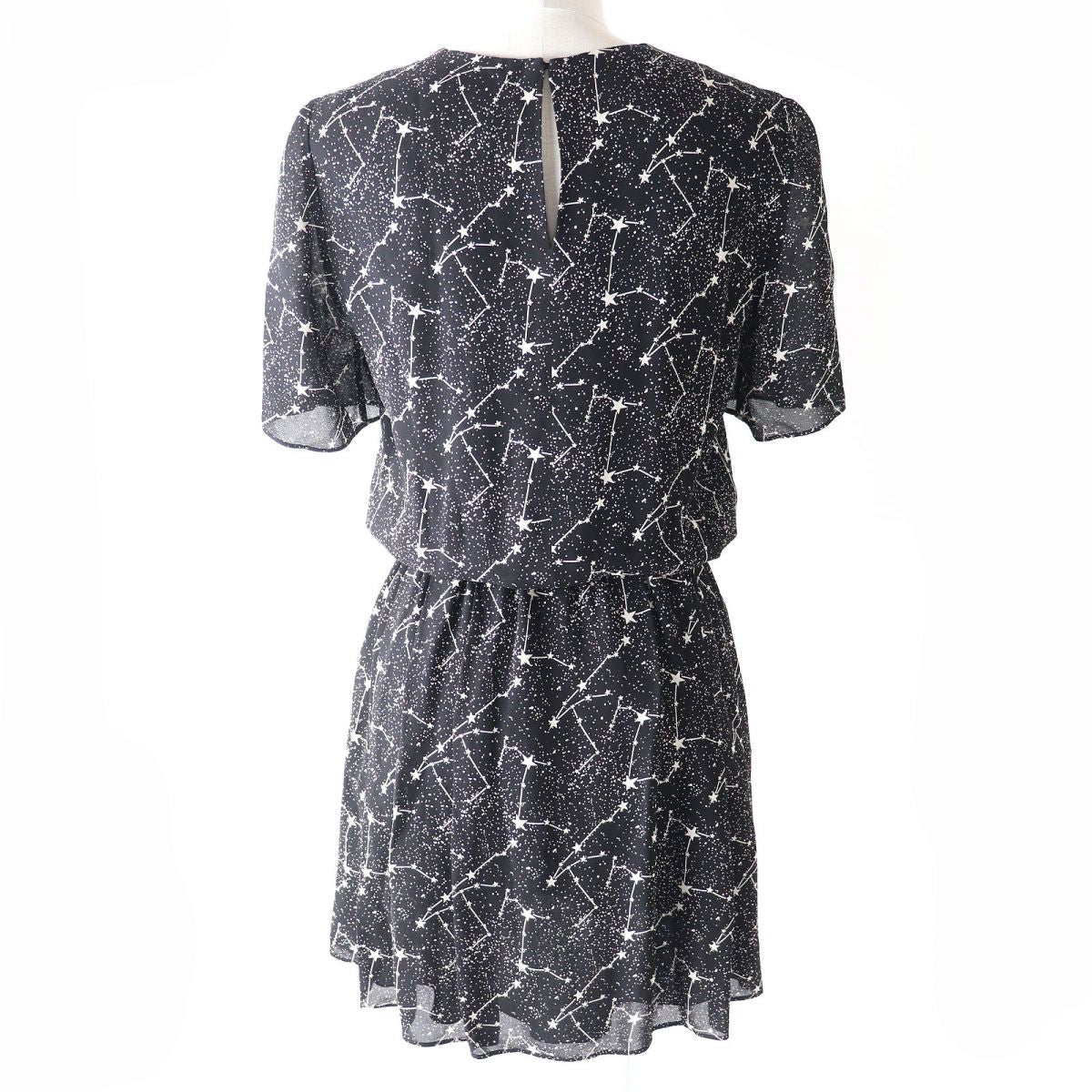 Saint Laurent Star Pattern Dress Black Beige