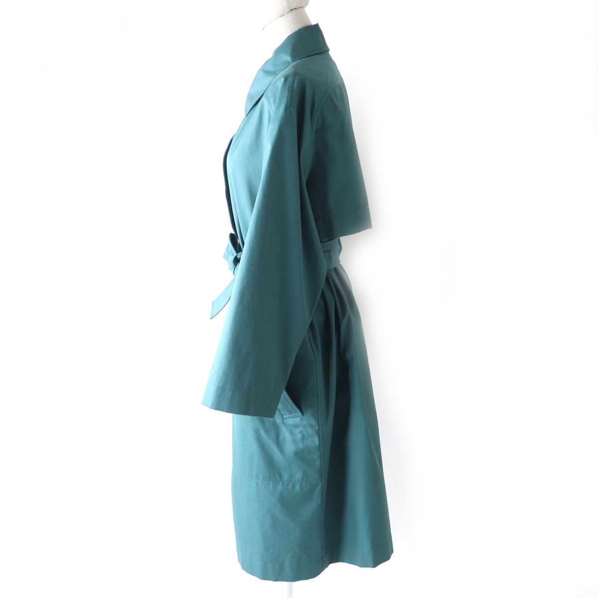 Hermes Women's Green Trench Coat 42