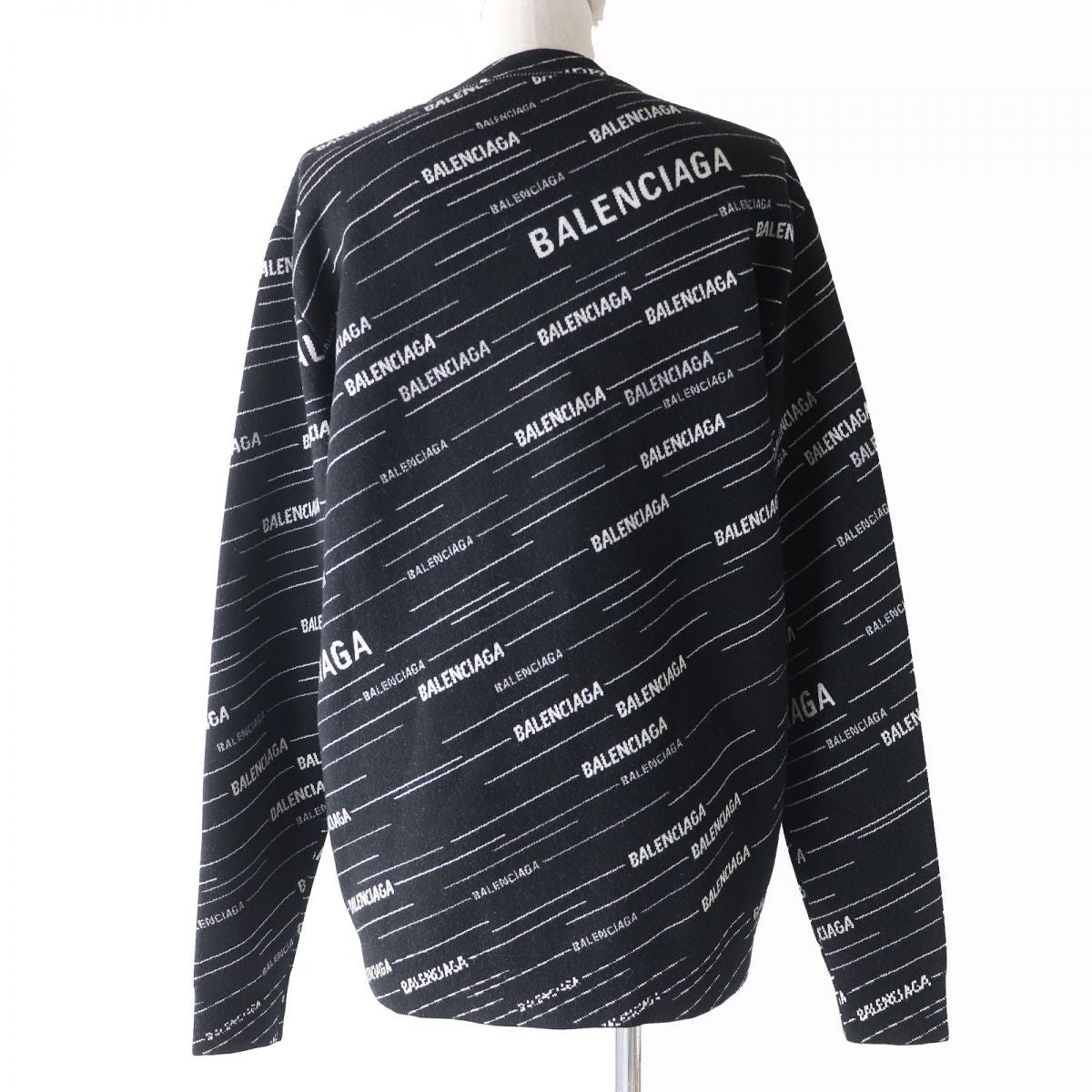 Balenciaga Jacquard Logo Knit Sweater XS