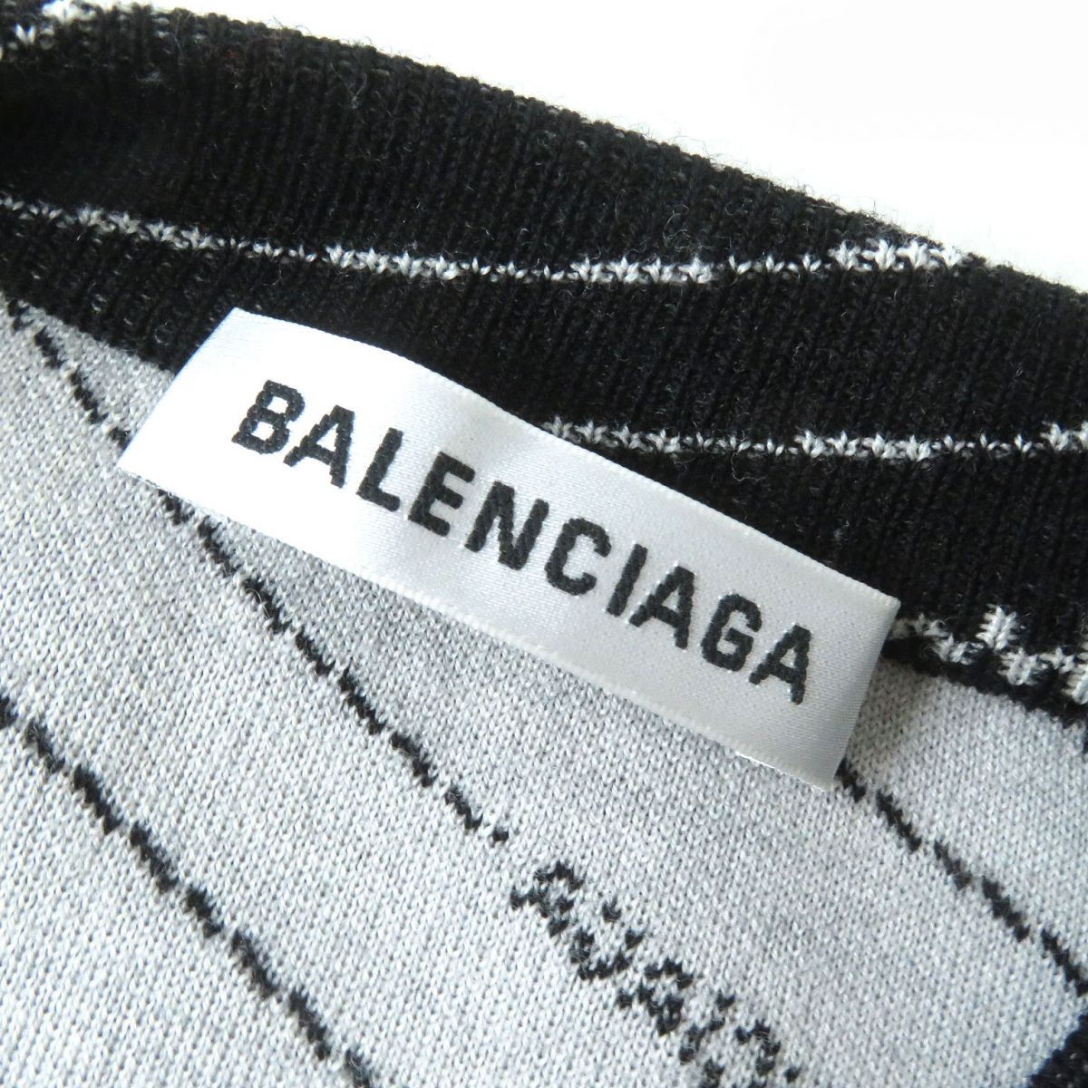 Balenciaga Jacquard Logo Knit Sweater XS