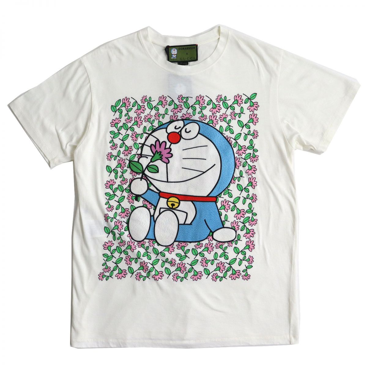 GUCCI Doraemon Floral Crew Neck T-Shirt XS