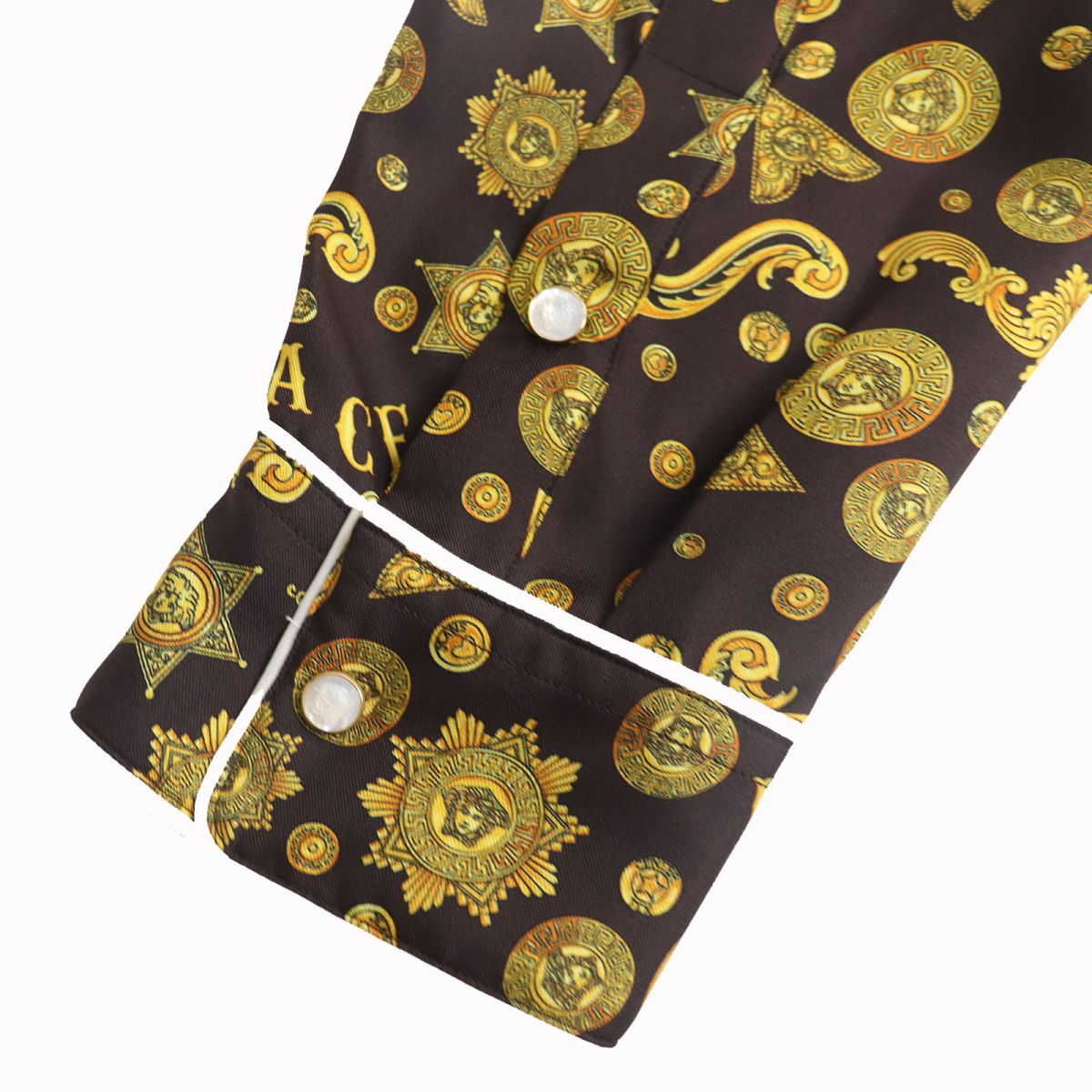 Versace Silk Medusa Barocco Print Shirt