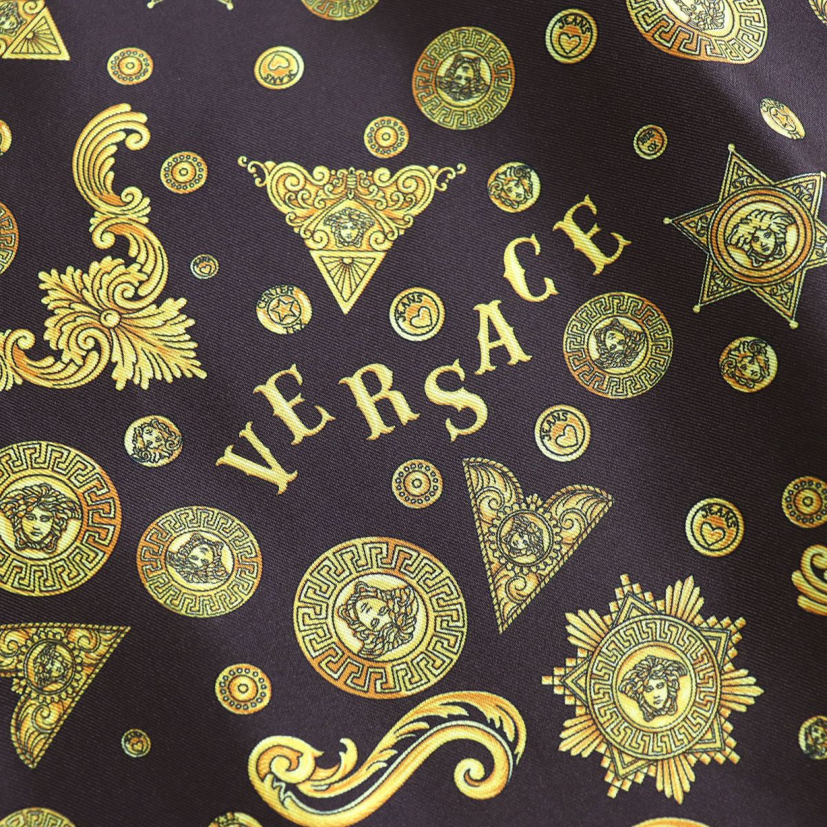 Versace Silk Medusa Barocco Print Shirt