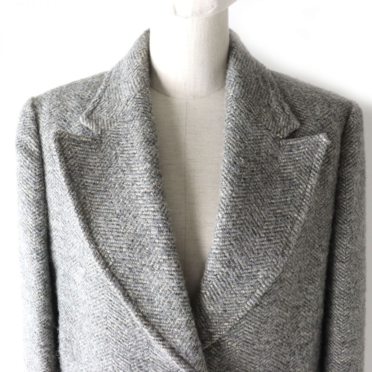 COACH Alpaca Blend Tweed Coat C0386 Gray