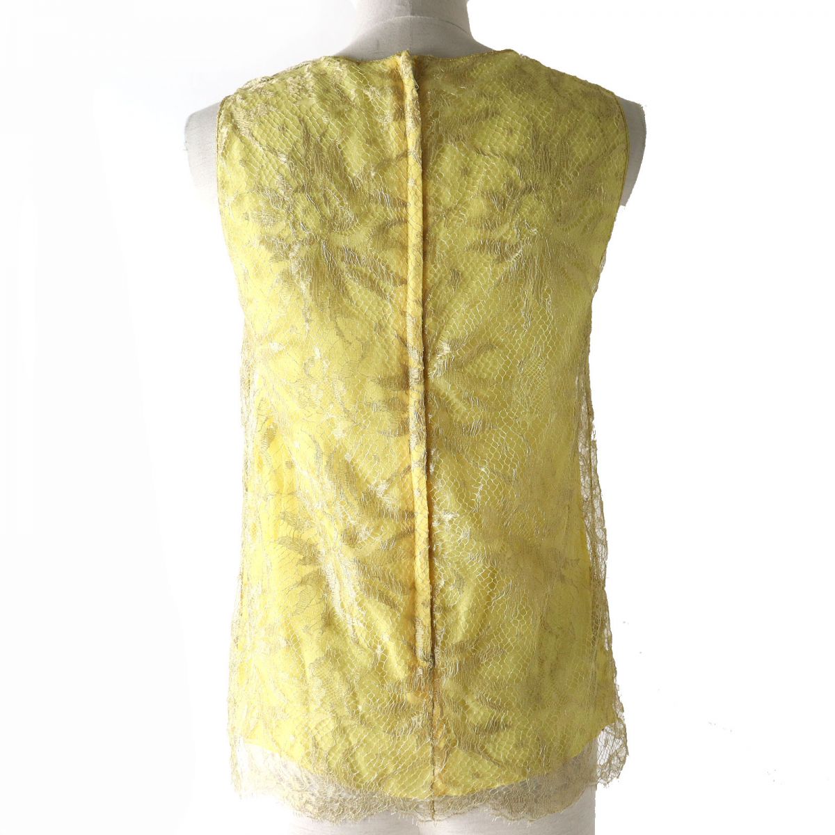 Dolce & Gabbana Lace Sleeveless Top Women's Yellow