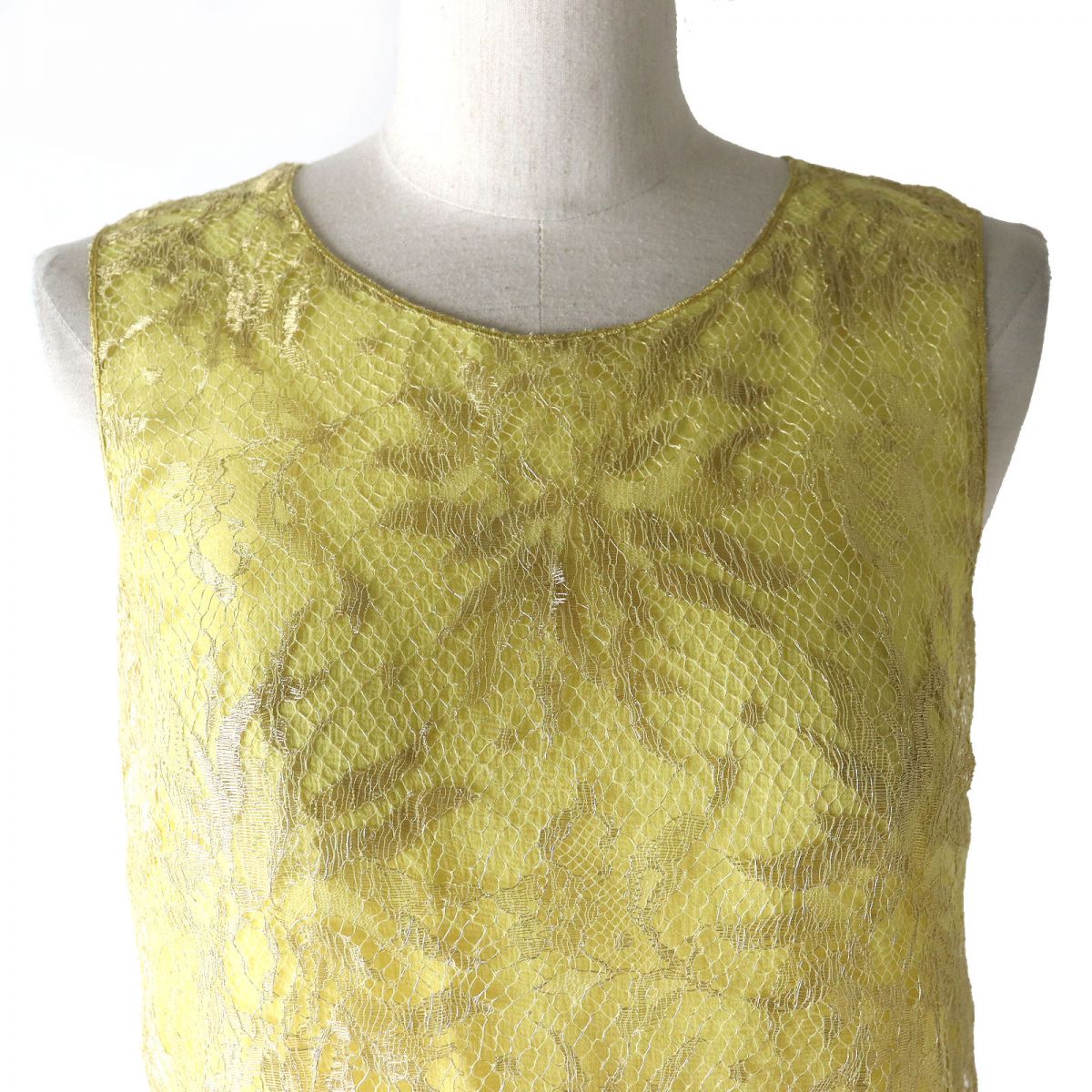 Dolce & Gabbana Lace Sleeveless Top Women's Yellow