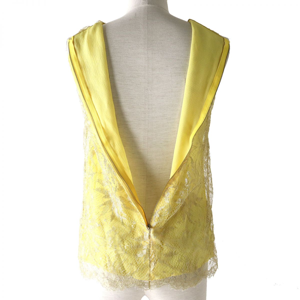 Dolce & Gabbana Lace Sleeveless Top Women's Yellow