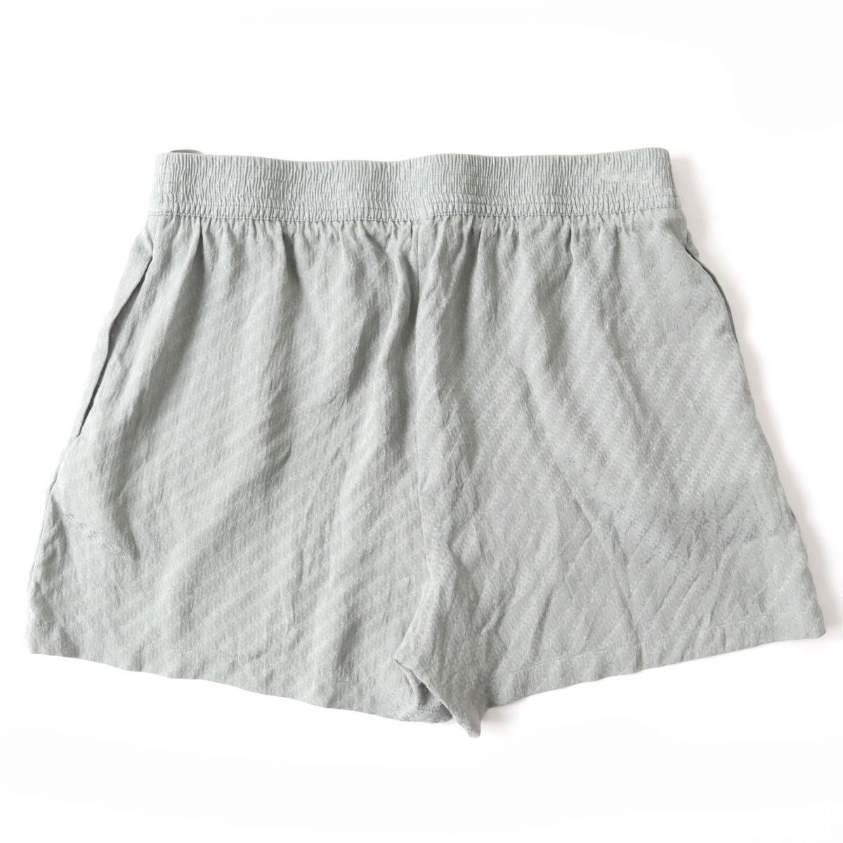 Celine Silk Triomphe Pattern Shorts Grey