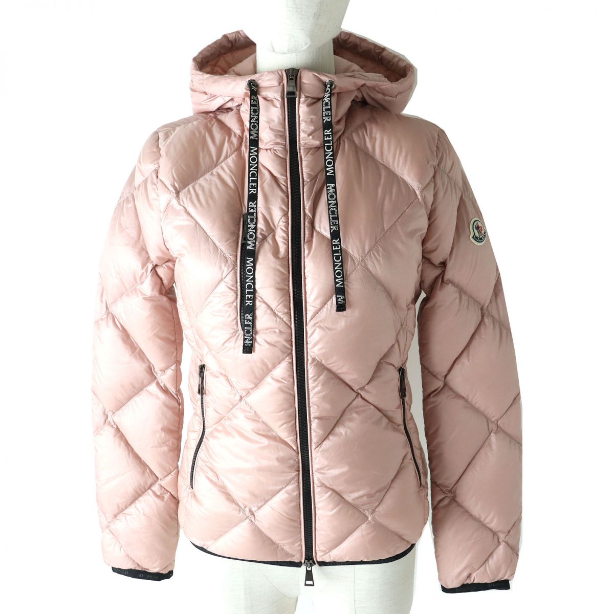 Moncler OULX Logo Hooded Down Jacket Pink