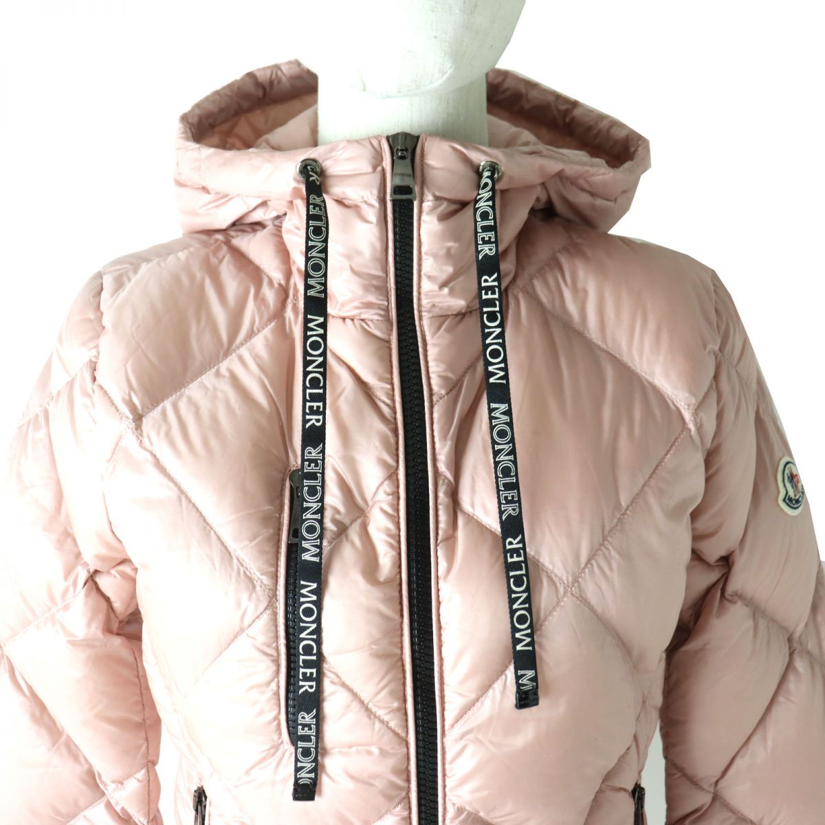 Moncler OULX Logo Hooded Down Jacket Pink