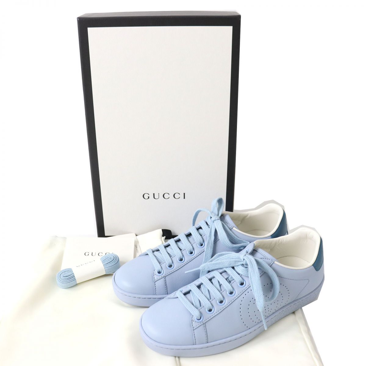 Gucci Ace Interlocking G Leather Sneakers 35