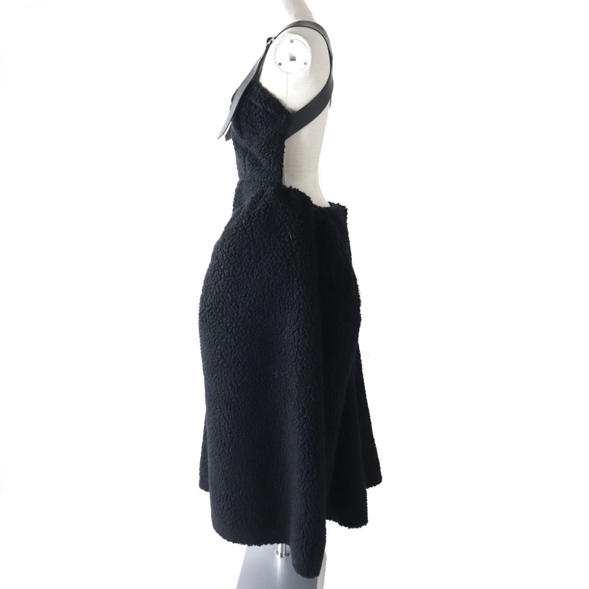 Noir Kay Ninomiya Comme des Garcons Boa Leather Dress Skirt M