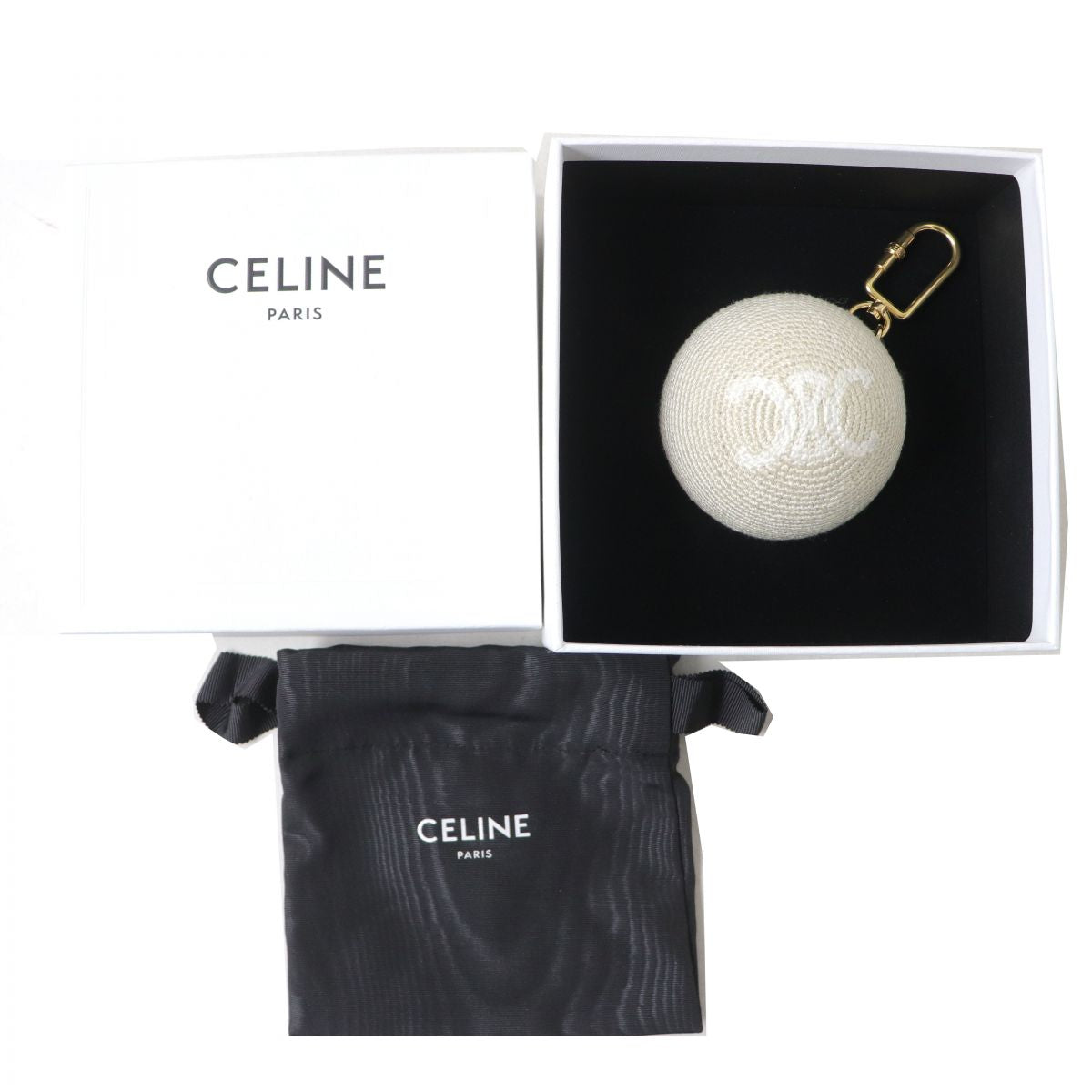 Celine Crochet AirPods Pro Case Ivory Black