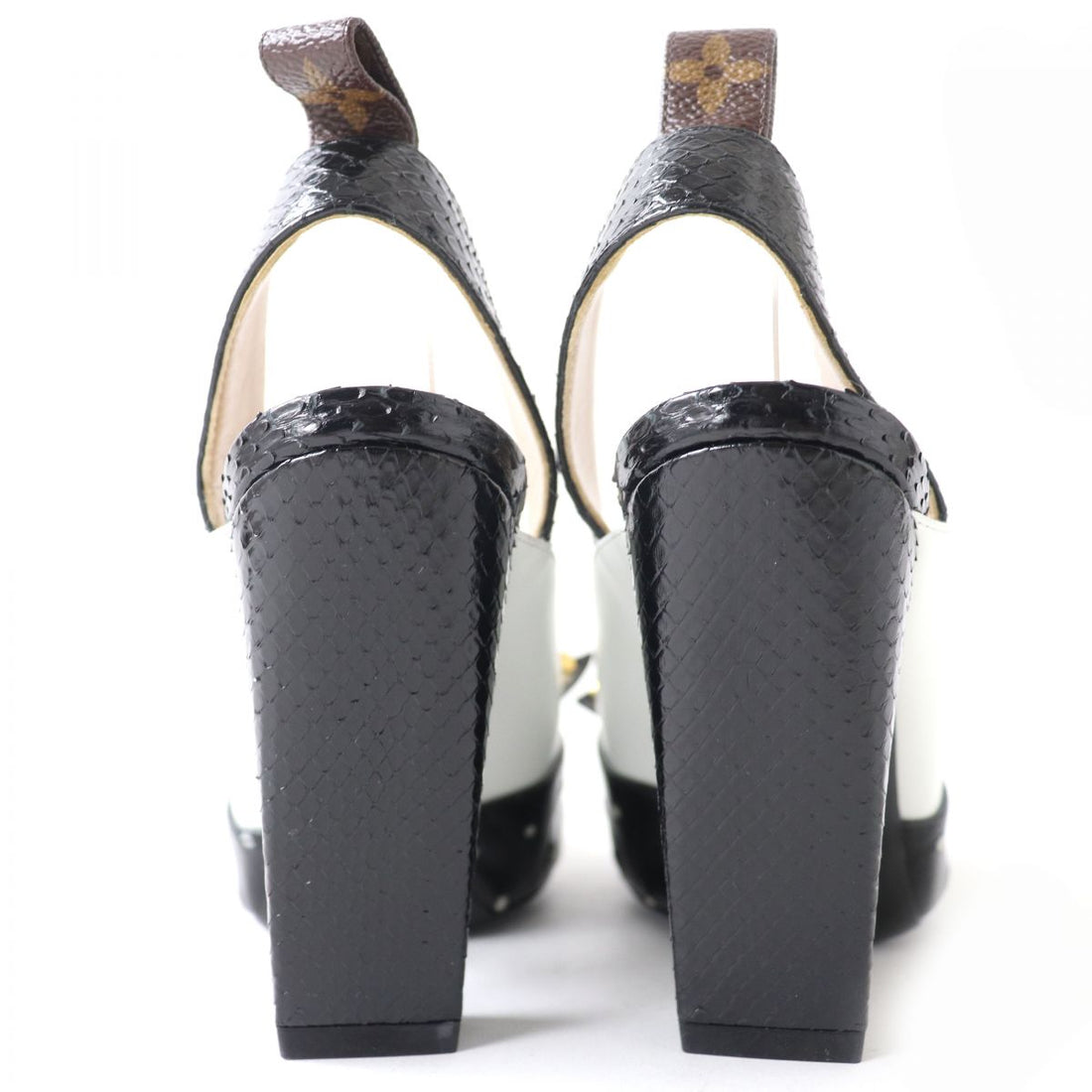 Louis Vuitton Python Leather Dot Sandals 35