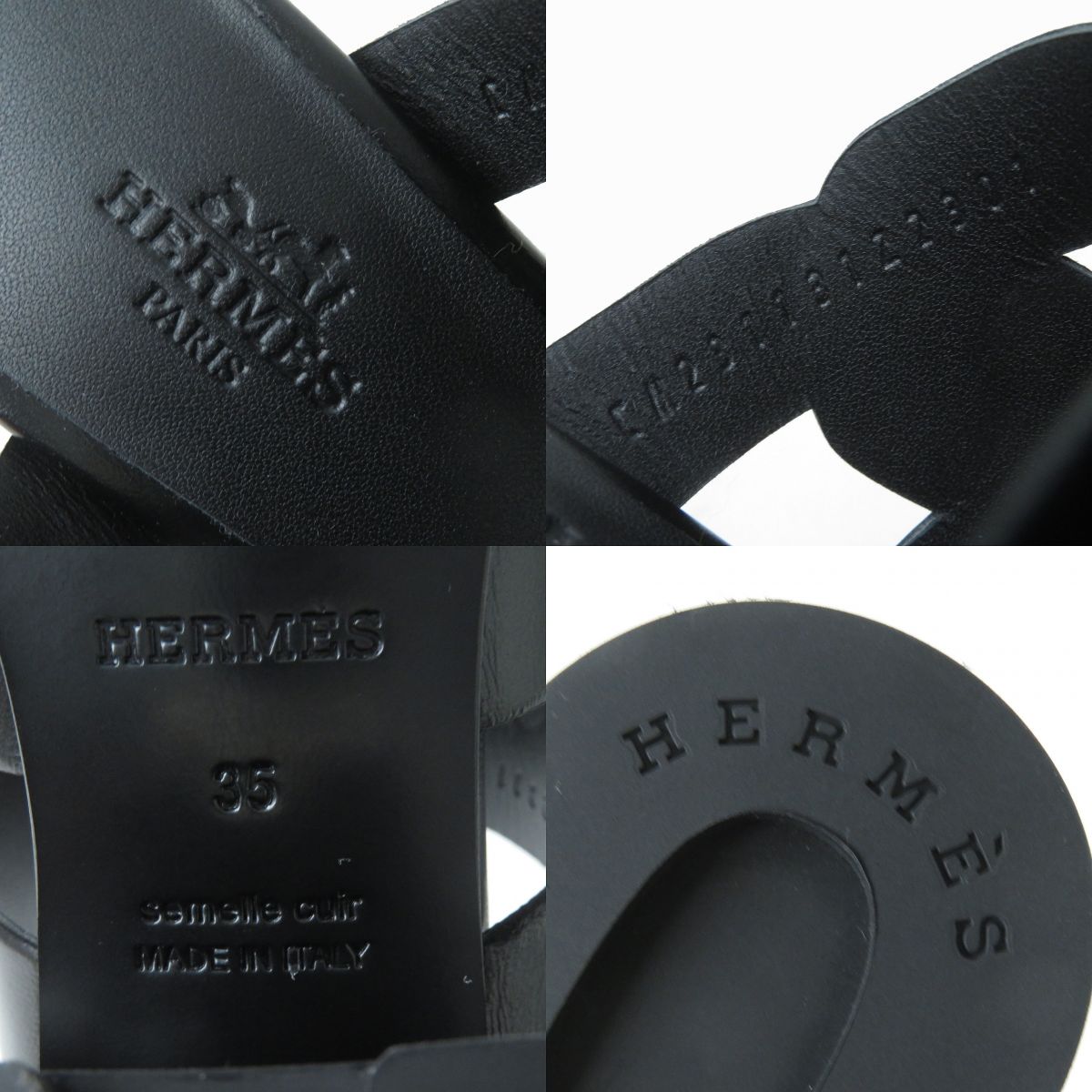 Hermes Gaby Chaine Torsade Leather Sandals