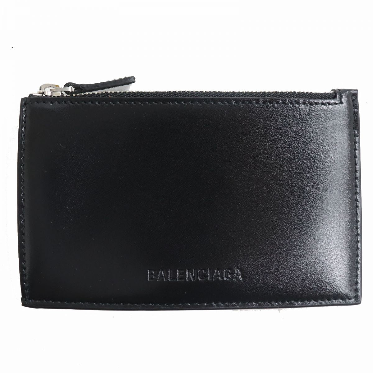 Balenciaga Leather Card Holder Case Black