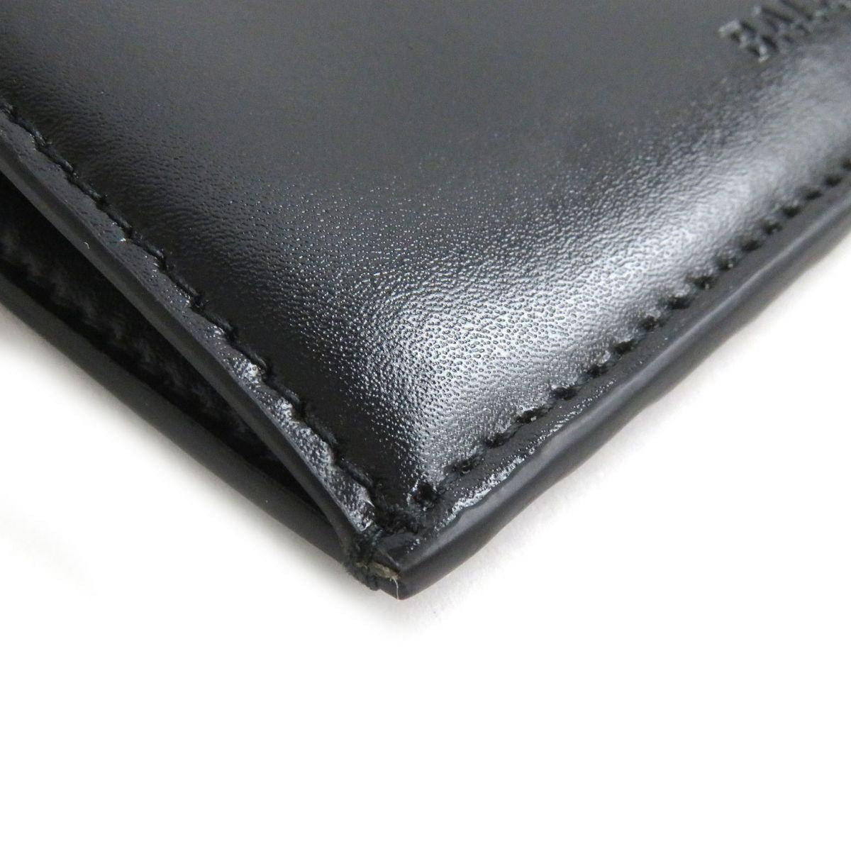 Balenciaga Leather Card Holder Case Black