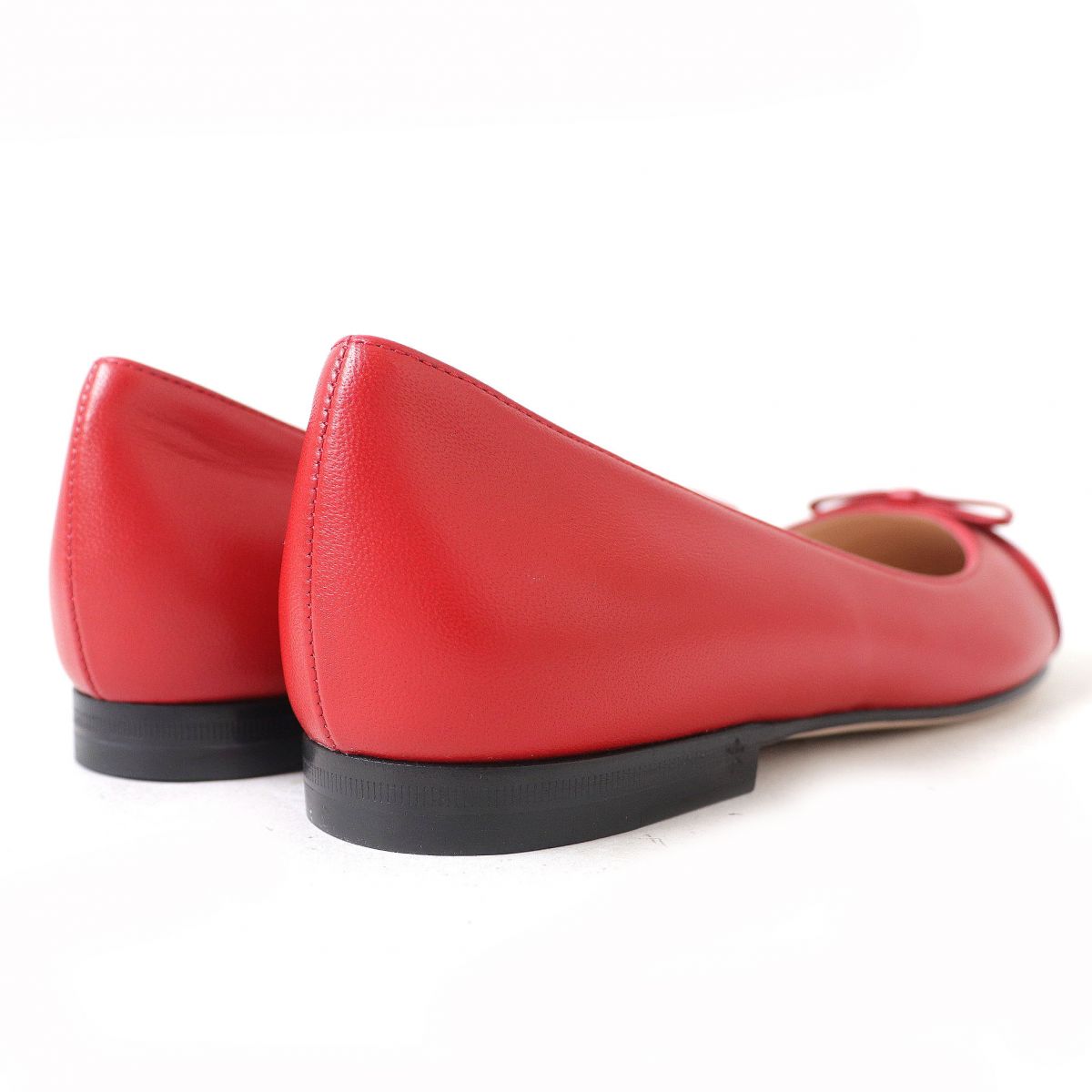 Gucci Leather Double G Ballet Shoes Red