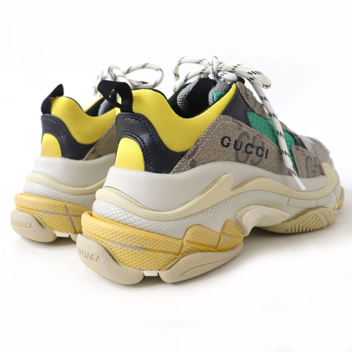 Gucci x Balenciaga Triple S Sneakers Green/Yellow