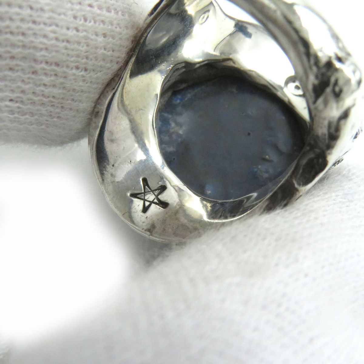 ALEX STREETER SV925 Lapis Lazuli Angel Heart Ring