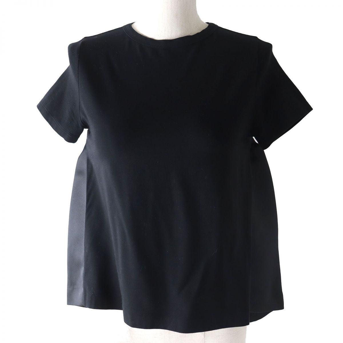 YOKO CHAN Women's Cocoon Short Sleeve Top Black