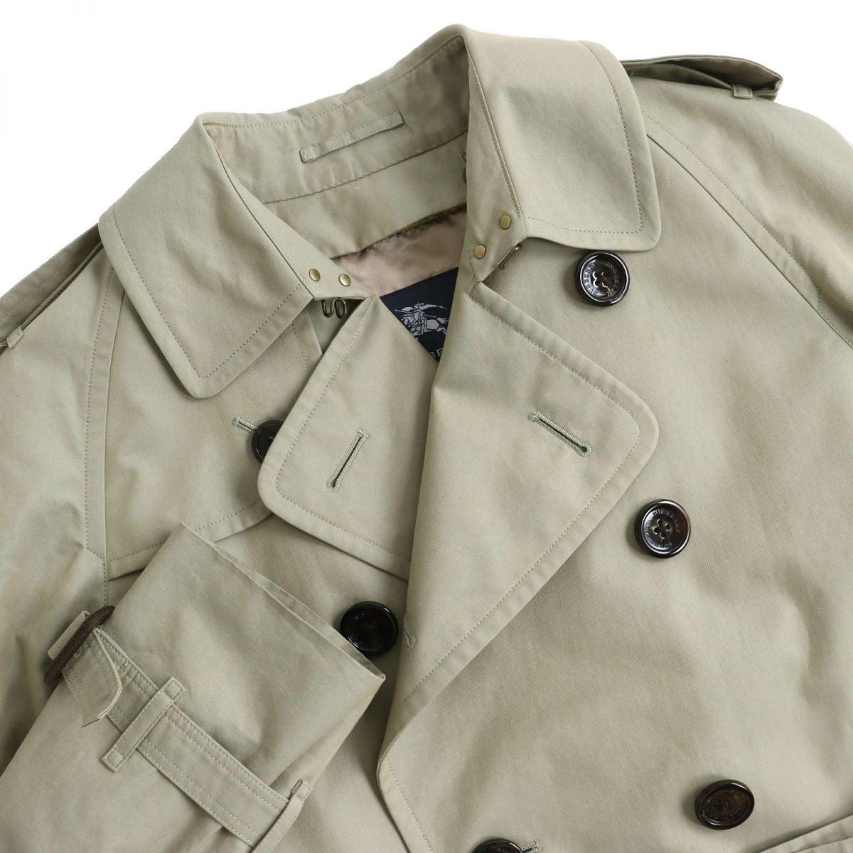 Burberry Nova Check Trench Coat Khaki Beige M