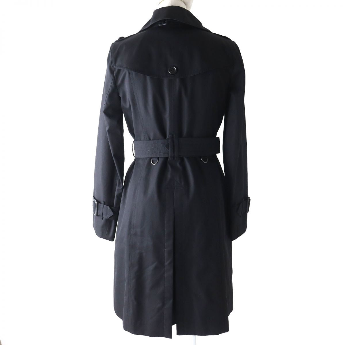 Burberry Wool Nova Check Trench Coat Black 36