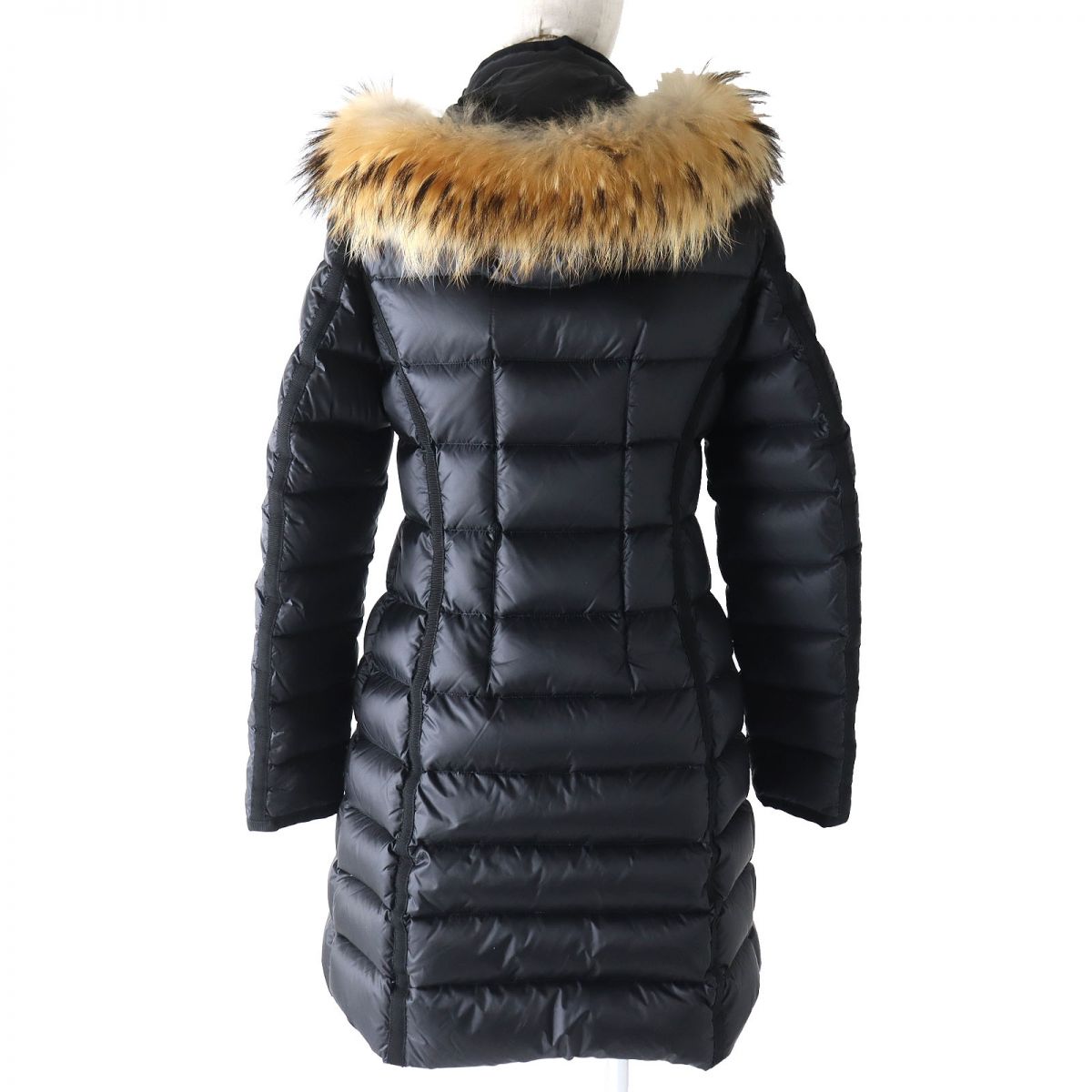 Moncler Women's Hooded Long Down Coat Black