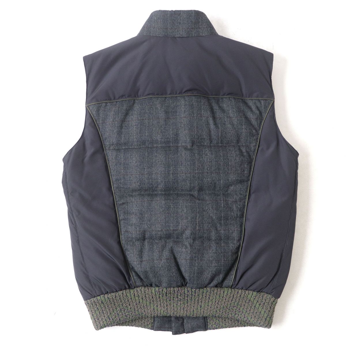 ETRO Tweed Zip-Up Down Vest L Men's