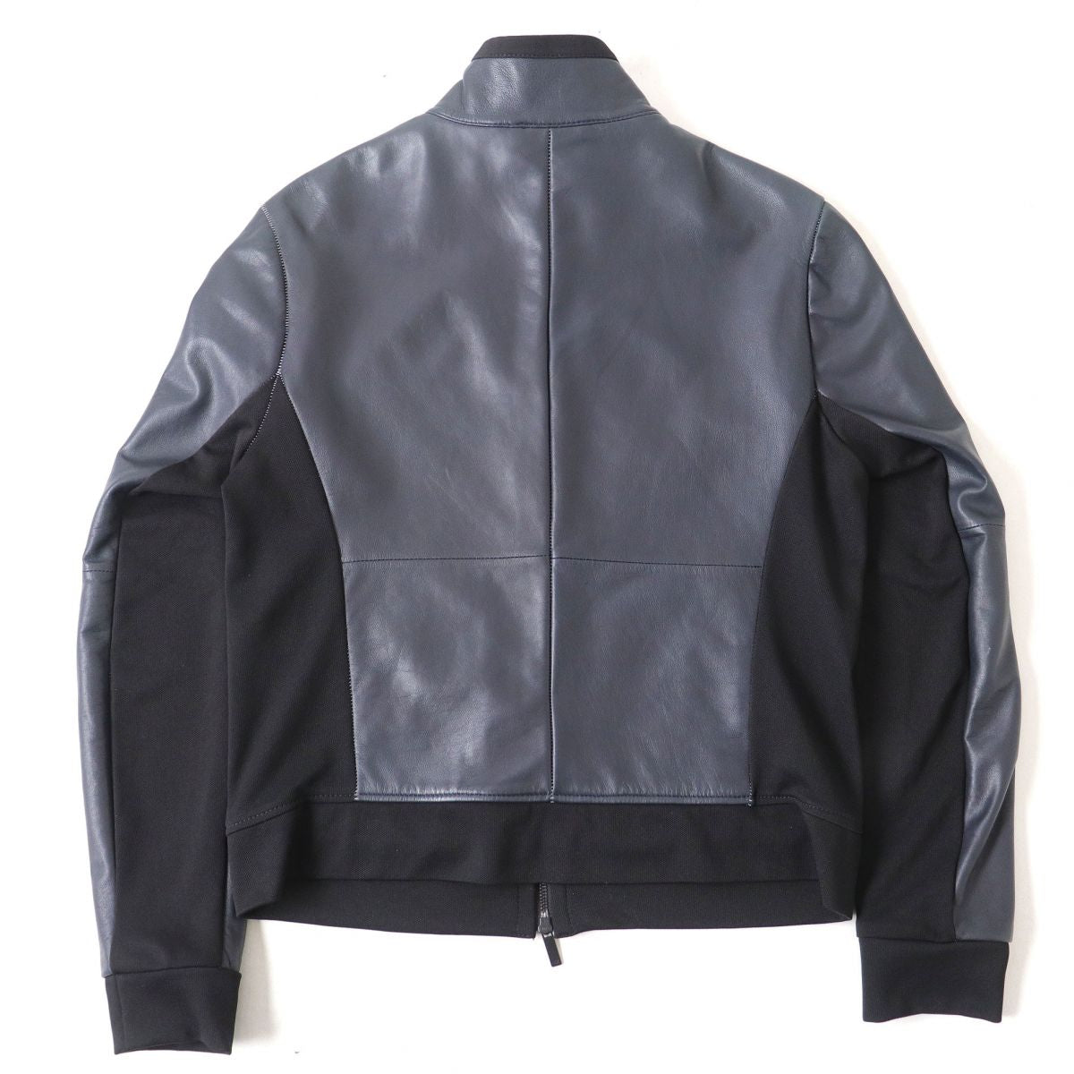 Emporio Armani Lamb Leather Stand Collar Jacket