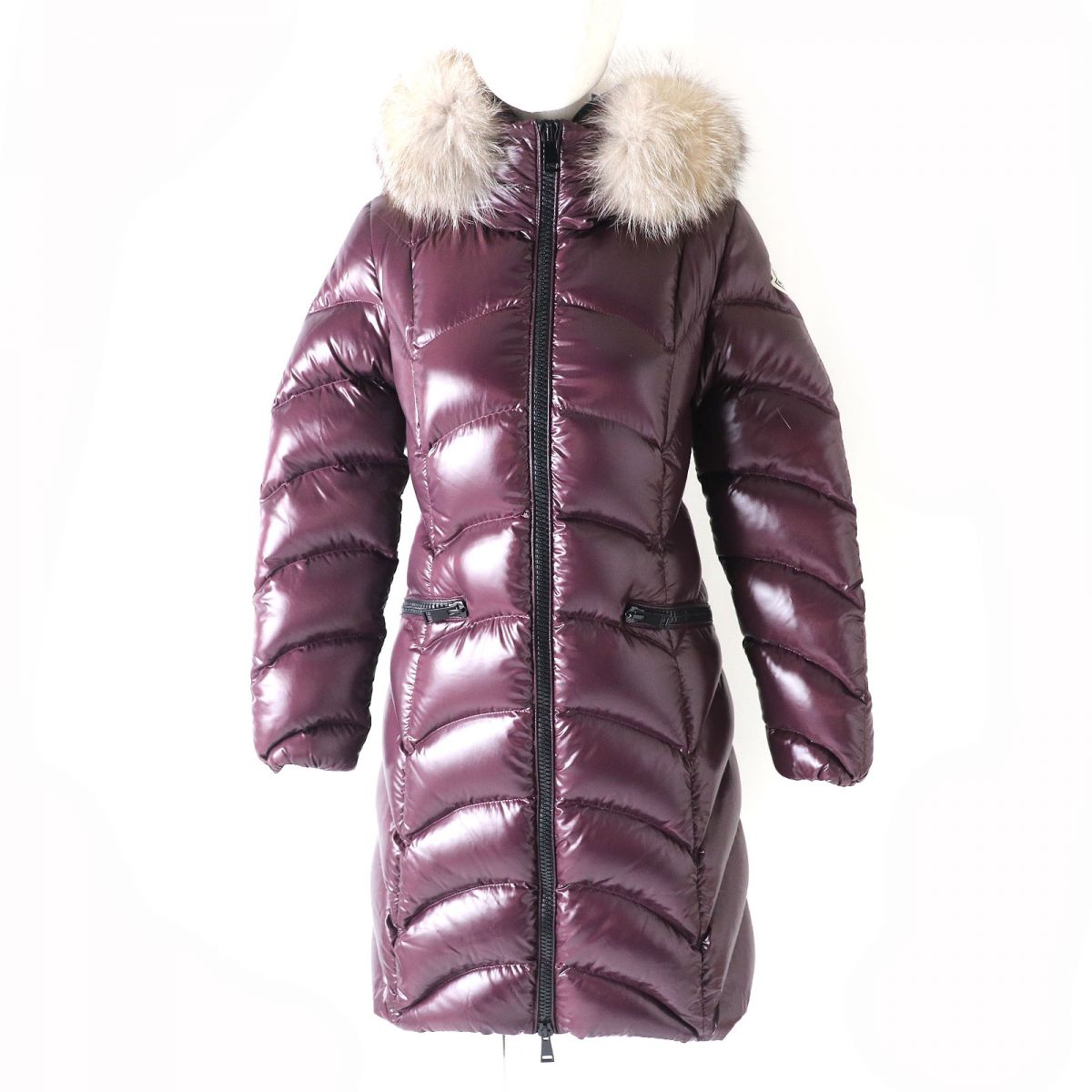 MONCLER ALBIZIA Fox Fur Hooded Down Coat