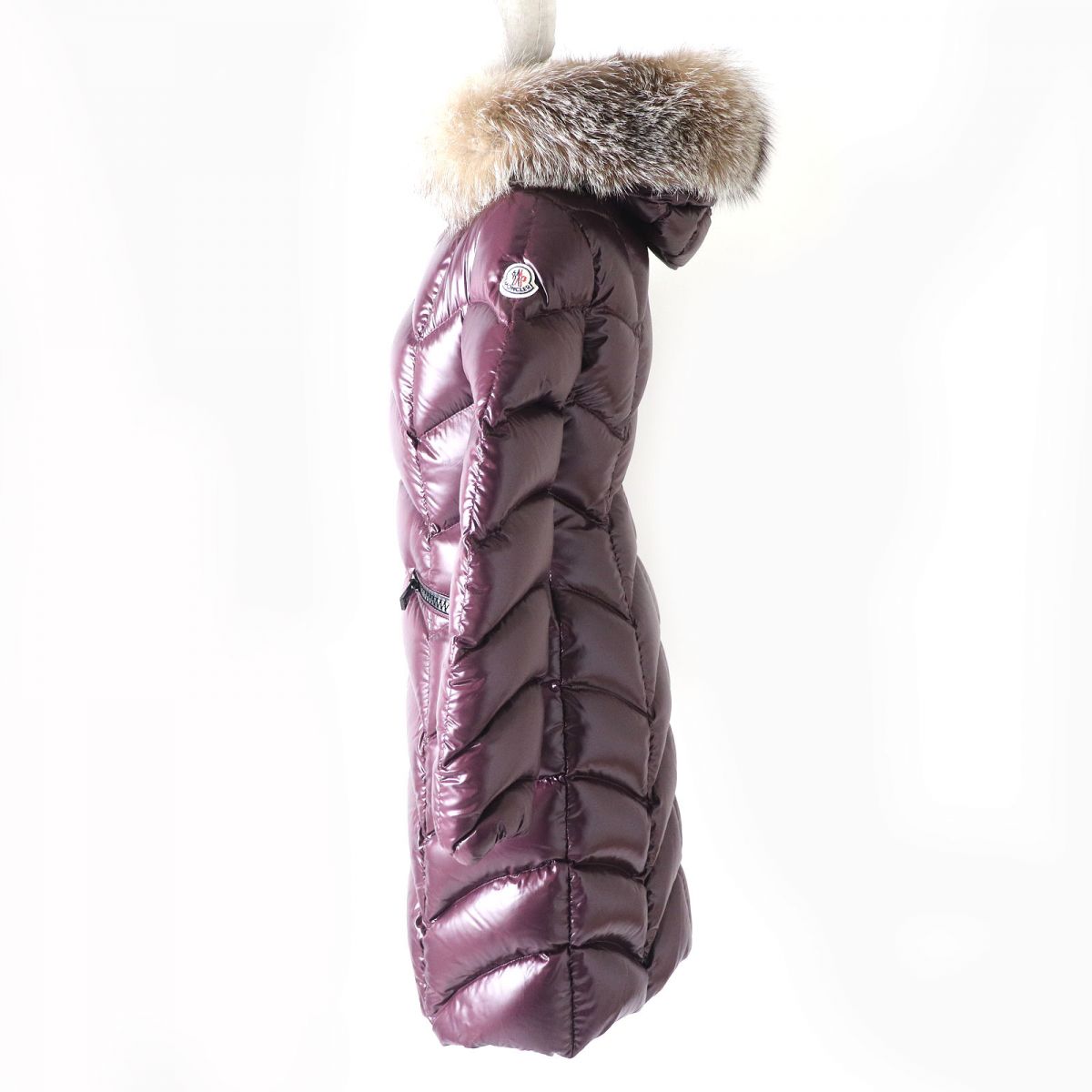 MONCLER ALBIZIA Fox Fur Hooded Down Coat