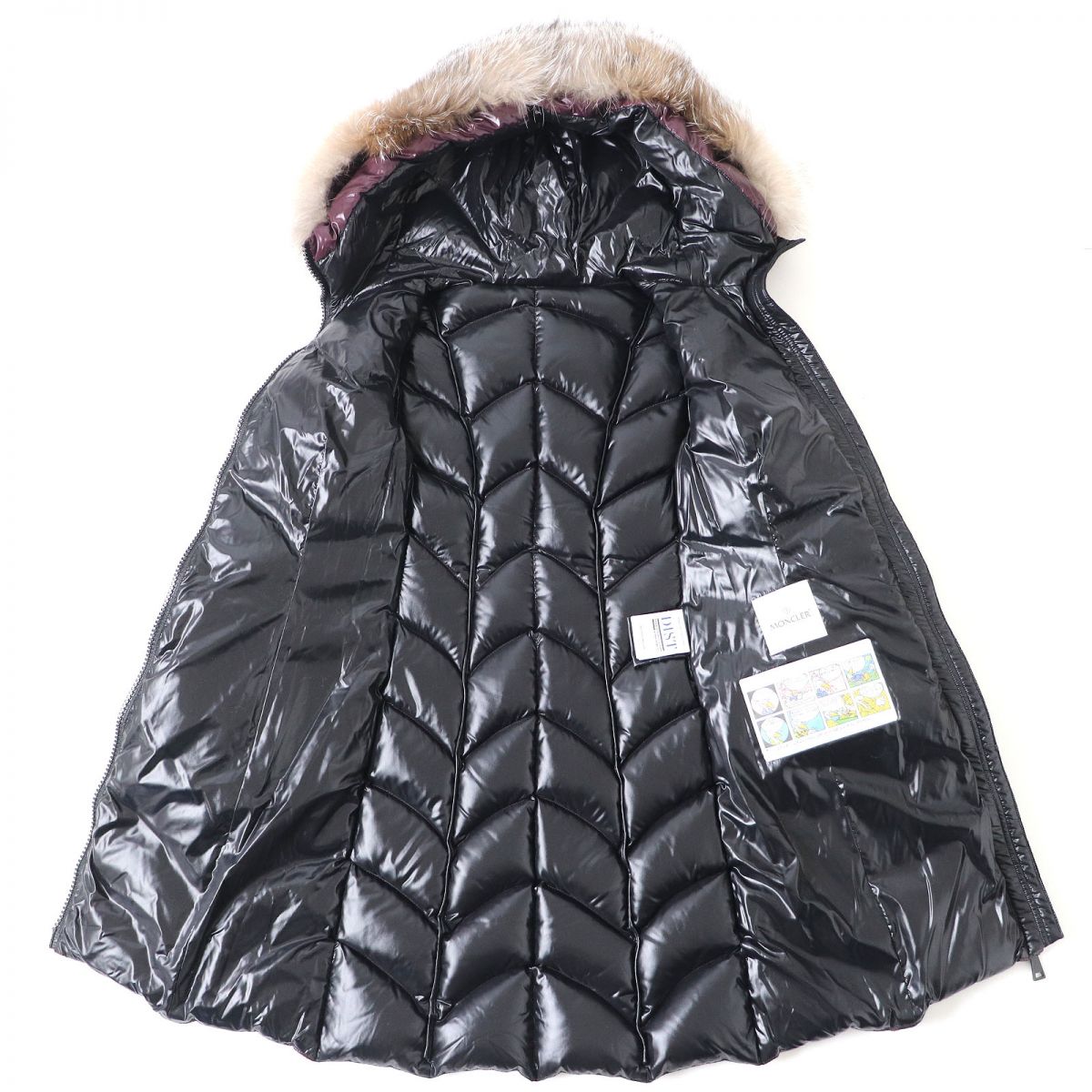 MONCLER ALBIZIA Fox Fur Hooded Down Coat