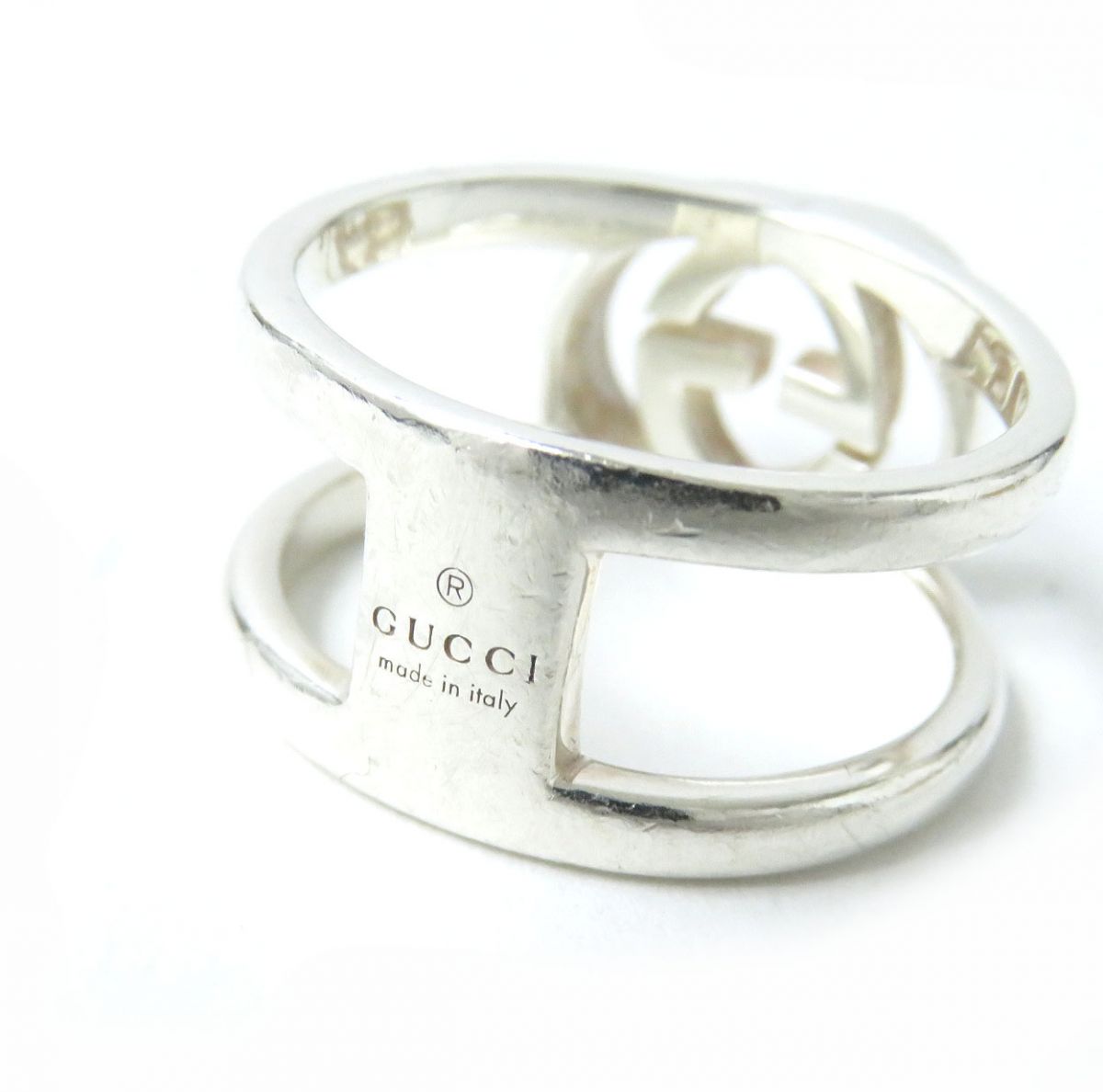 Gucci AG925 Silver Interlocking G Ring