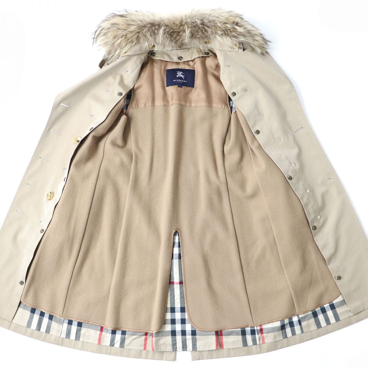 Burberry Trench Coat with Belt, Beige, Women's