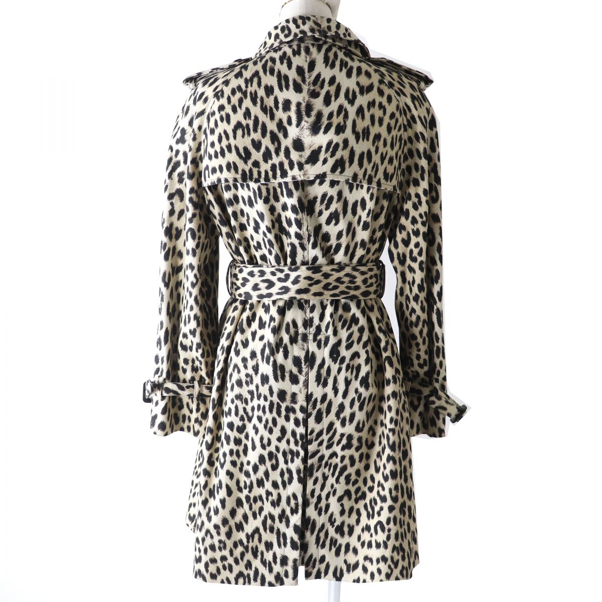 CELINE Leopard Belted Trench Coat Women