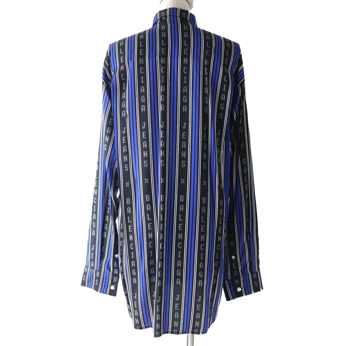 Balenciaga Logo Stripe Rayon Shirt Women's