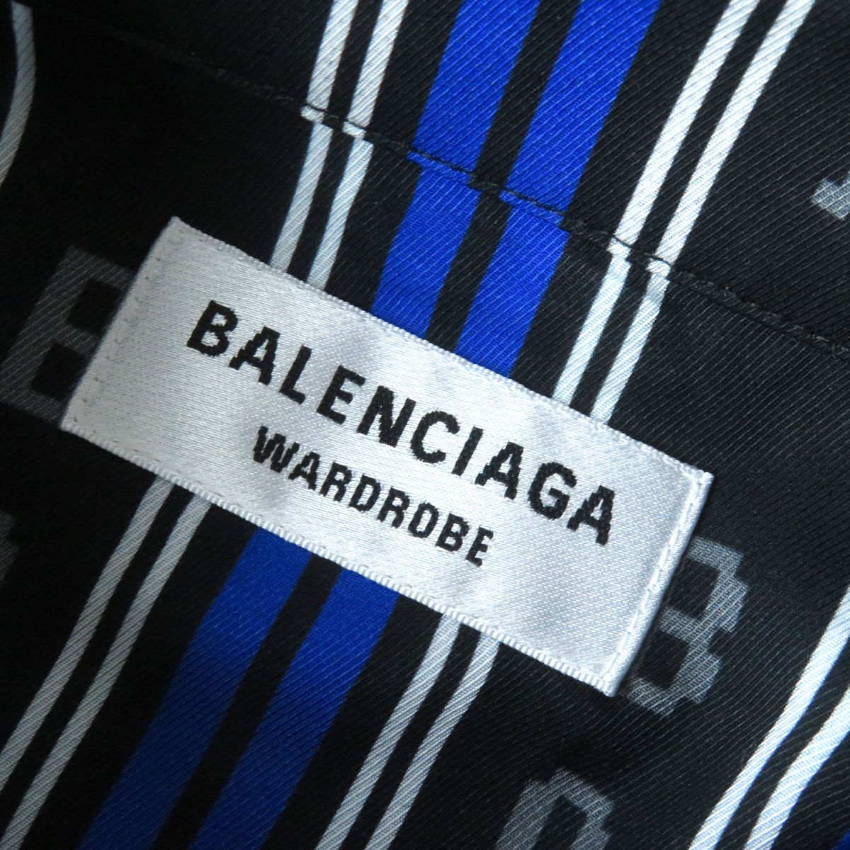 Balenciaga Logo Stripe Rayon Shirt Women's