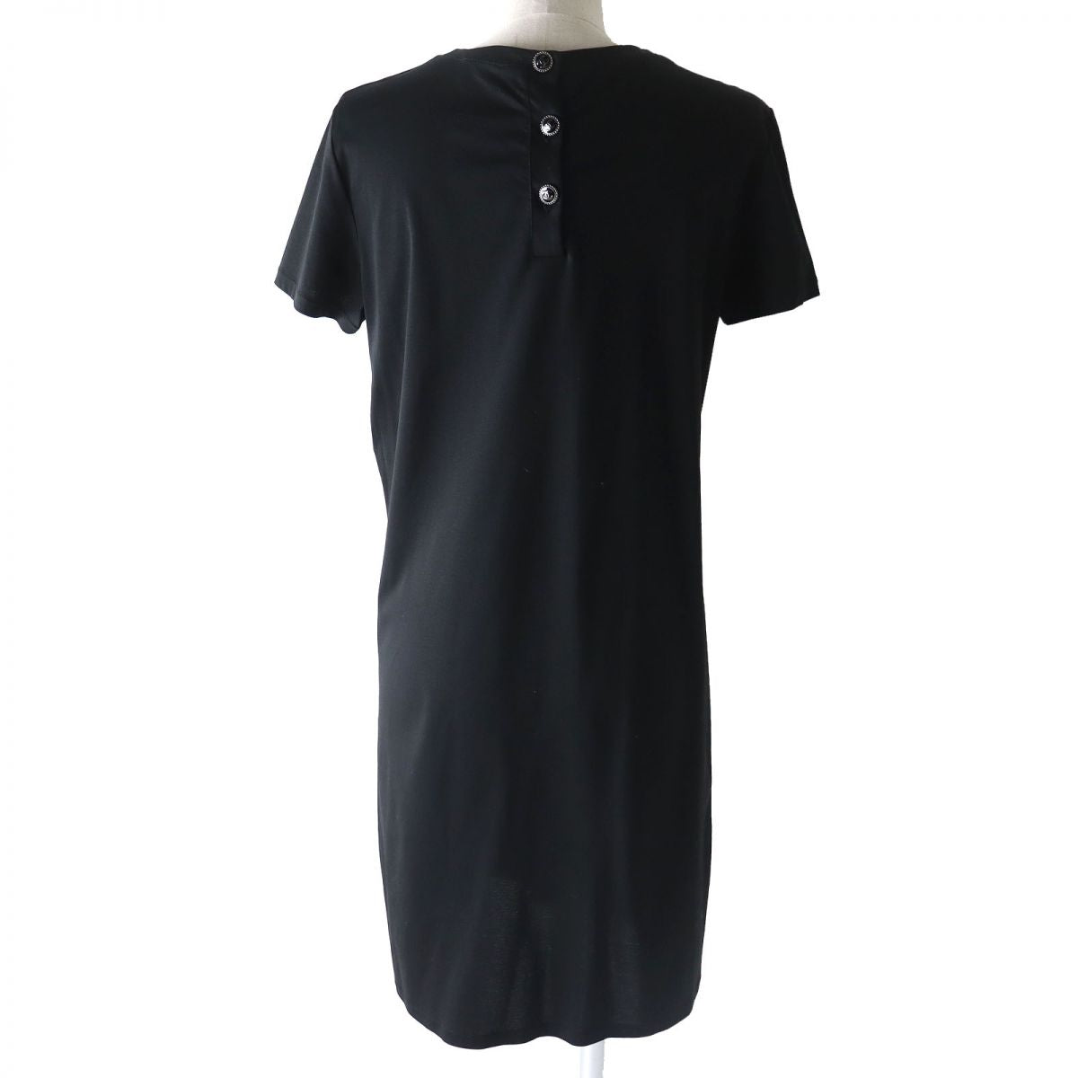 Chanel Cotton Short Sleeve Dress Black M